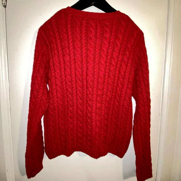Great Quality Eddie Bauer 100% Cotton Cable-Knit Sweater made in the UK - Picture 3 of 3